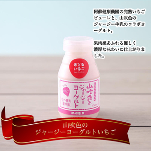 【山のいぶき】山吹色のジャージーヨーグルト いちご 乳脂肪分 5%以上 低温殺菌 素材の味 飲むヨーグルト いちごミルク 150ml 2種 各6本 計12本 飲みきり ギフト 贈答 セット 阿蘇健康農