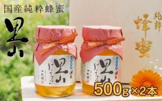 
かの蜂 国産里山蜂蜜【500g×2本】セット　養蜂一筋60年自慢の一品 保存食 防災グッズ
