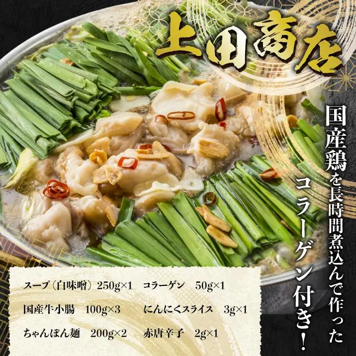 博多もつ鍋食べ比べ2種セット（みそ味3人前）【おおやま・上田商店】 [M948-1]