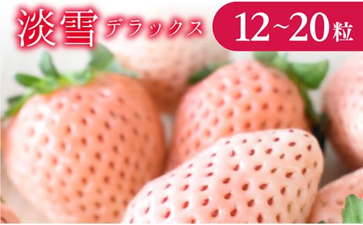 
            【1～4月発送】いちご イチゴ 淡雪 DX 1箱 （12～20粒）苺 白いちご 淡雪 厳選 フルーツ 季節限定 希少 上品 高級 新鮮 1箱 送料無料 ギフト 茨城県 鉾田市 野菜王国
          