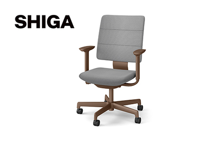 オフィスチェア イトーキ SHIGA シガ 【チェストナットブラウン×グレーC】 【EI183W】 オフィス チェア 日本製