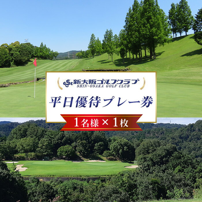 【ふるさと納税】 新大阪ゴルフクラブ平日別優待プレー券（1名様×1枚） ／ ゴルフ ゴルフコース プレー券 ゴルフ場 ゴルフ場利用券 優待券 平日 ゴルフ券 1名 チケット 券 スポーツ 運動 レジャー アウトドア 体験 絶景 遊び 初心者 ゴルフ好き No.013