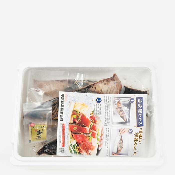 プレミア和歌山認証品 黄金藁焼き戻りカツオタタキ （藻塩セット）　1kg【KS1】　BA1005_イメージ4