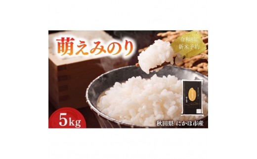 
                  令和8年産 新米 萌えみのり 5kg 先行予約 米 お米 白米 精米 こめ コメ 令和8年 秋田県産
                
