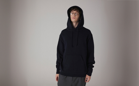 パーカー アンユースレス スニットパーカー 服 洋服 ファッション 耐久性 上品 コーマ糸 無撚糸コットン 洗濯可能 墨田区 東京都 ネイビー/XL規