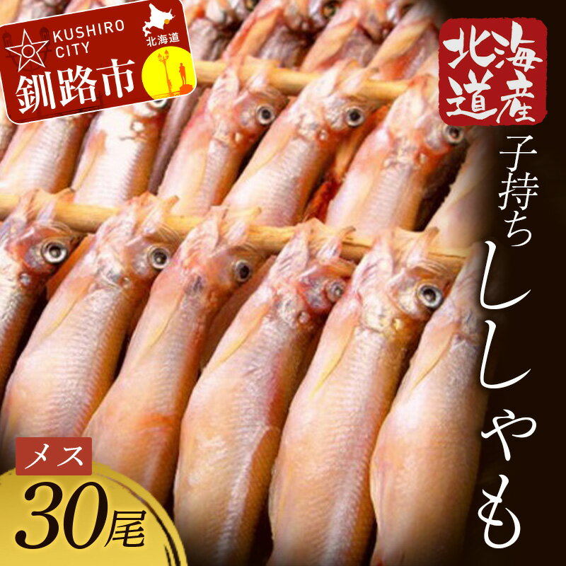 北海道産・子持ちししゃも 30尾入 北海道 釧路 ふるさと納税 ししゃも 本ししゃも 魚 海鮮 魚介類 魚介 メス 雌 子持ち 海産物 海の幸