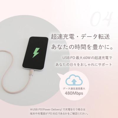 ふるさと納税 海老名市 USB Type-C to USB Type-C シリコンケーブル 1.2m マッシュルームベージュ |  | 03