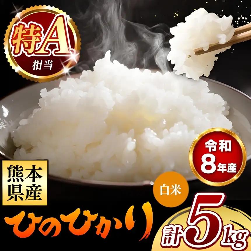 【 新米 予約 】 令和8年産 熊本県産 ひのひかり 白米 5kg 米 こめ
