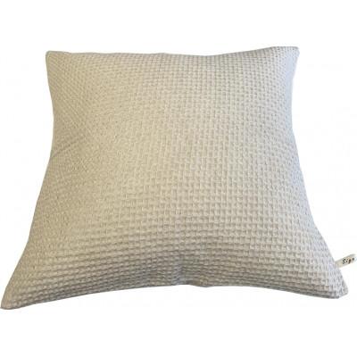 ふるさと納税 豊中市 【ナチュラル】オーガニックコットン麻混ワッフルクッションカバー45*45 |  | 01
