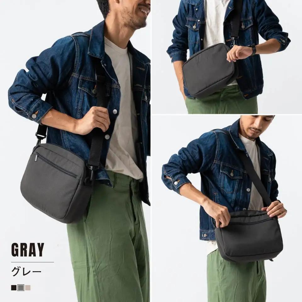 グレー MURA 撥水×抗菌×軽量 ショルダーバッグ｜ショルダー