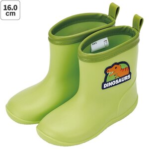 ワッペン付レインブーツ　ディノサウルス　16cm　5-110