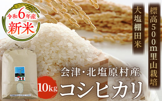 
【令和6年産】【新米】会津・北塩原村産「コシヒカリ」10kg（大塩棚田米・標高500ｍ里山栽培） 【 ふるさと納税 人気 おすすめ ランキング コシヒカリ 米 10kg 白米 お米 国産 コメ こめ おコメ おこめ ブレンド米 ブレンド ご飯 白飯 ごはん 精米 ゴハン おにぎり 福島県産 棚田米 福島県 北塩原村 送料無料 】 KBK006
