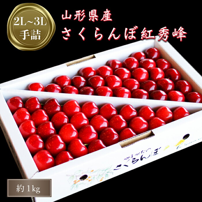 【ふるさと納税】 大粒 贈答用 紅秀峰 1kg 「秀品」　山形 の さくらんぼ (2L玉以上・化粧箱・手詰) 【2025年6月〜7月発送分先行受付】 先行予約 ふるさと納税 さくらんぼ ふるさと納税 さくらんぼ 紅秀峰 フルーツ 果物 ふるさと 人気 ランキング 令和7年 2025 H046(R7)