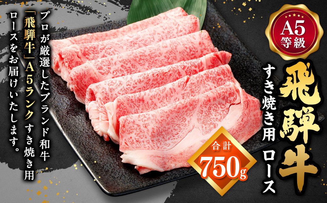 飛騨牛 A5 等級 すき焼き 用（ ロース 750g） | 肉のかた山 牛肉