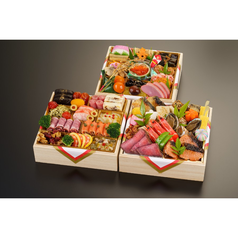＜京料理濱登久＞おせち和洋三段重(冷蔵/4～5人前)【12月31日お届け】