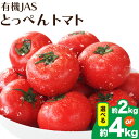 【ふるさと納税】《先行受付！》有機JASとっぺんトマト 約2kg 約4kg 旬 お取り寄せ 詰め合わせ 贈答 ギフト お中元 お歳暮 熊本 阿蘇 産山村 送料無料 トマト 無農薬 有機《11月-12月出荷》