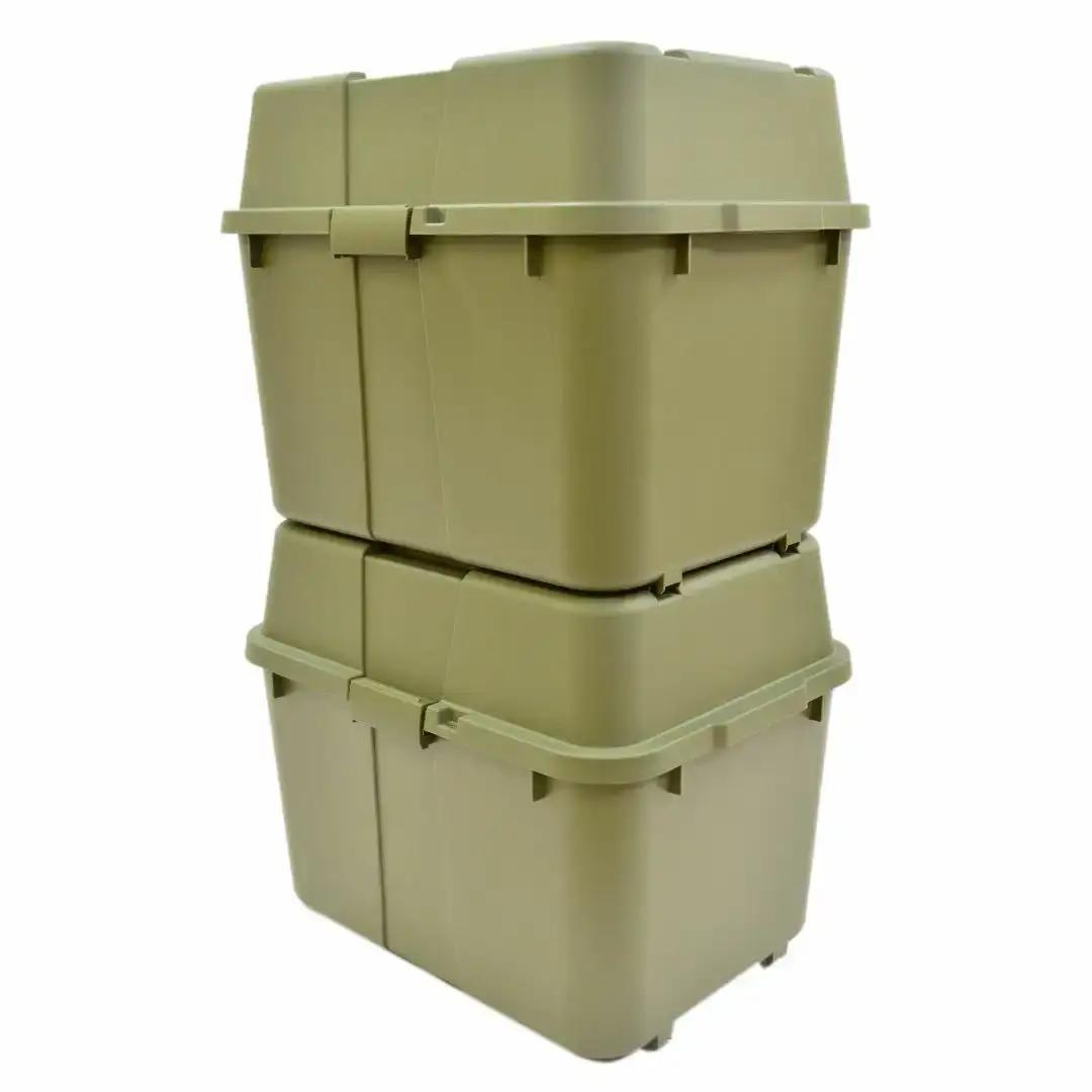 トランクボックス620 2個セット 収納 宅配ボックス 灯油缶収納 キャスター付き [株式会社オビタス]