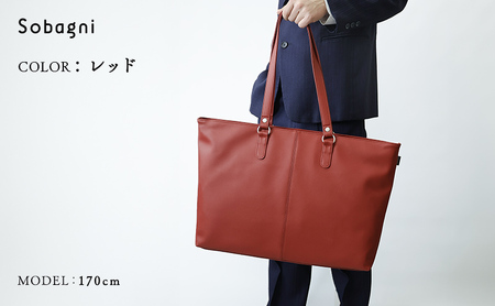 Sobagni　A3ビジネスバッグ_02 ファッション カバン  レッド