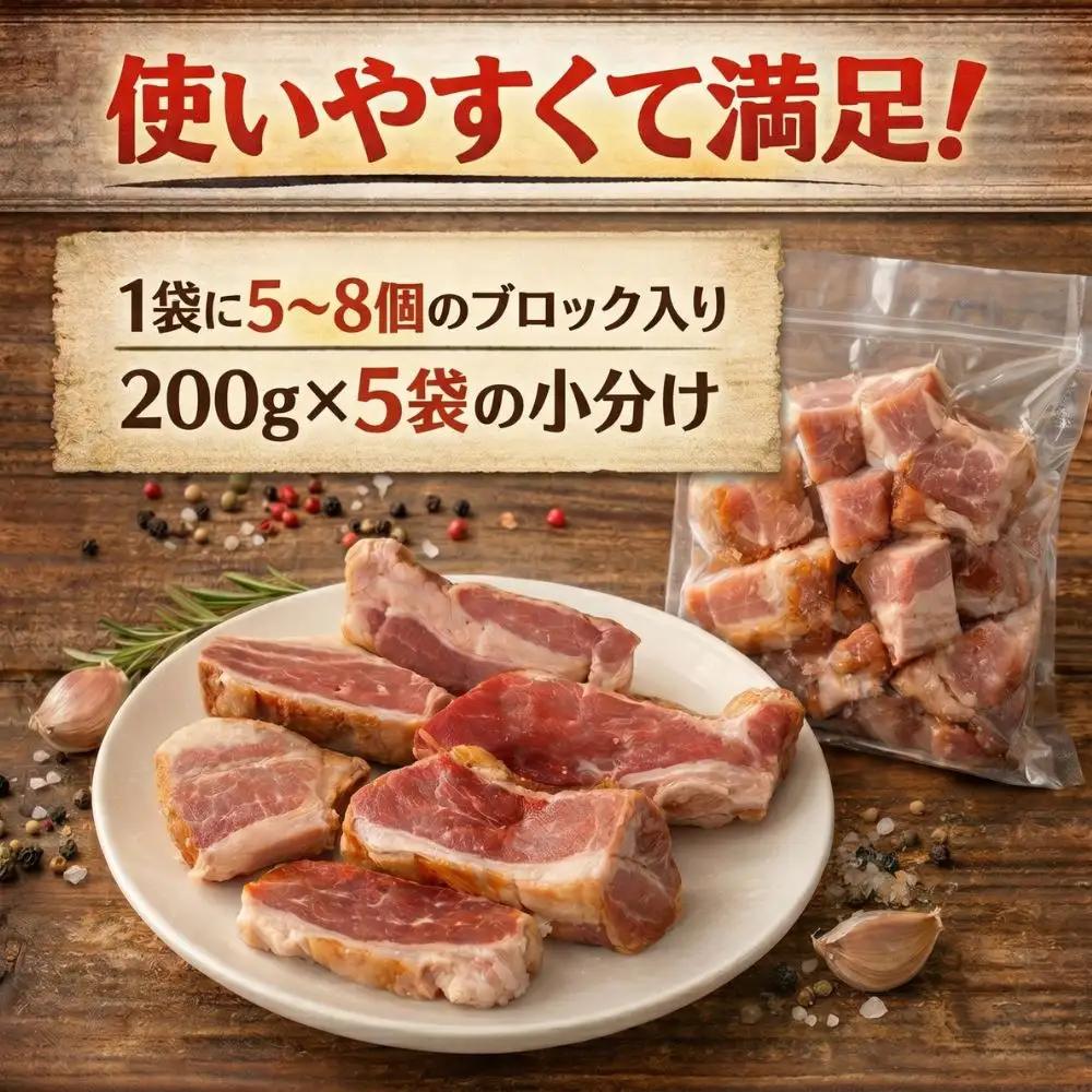 訳あり 国産 ベーコン 1kg 切り落し 200g×5 1000g  小分け 乾塩ベーコン 北海道豚 豚肉 燻製 北海道池田町