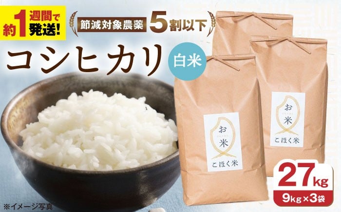 
                  【スピード発送】〈令和7年産米〉湖北産 コシヒカリ(白米) 27kg お米 長浜市/株式会社エース物産[AQAK008] 米 お米 白米 米 精米 白米 はくまい こめ こしひかり 米27kg 精米 ブランド米 国産 湖北産 滋賀県産 滋賀県 長浜市
                