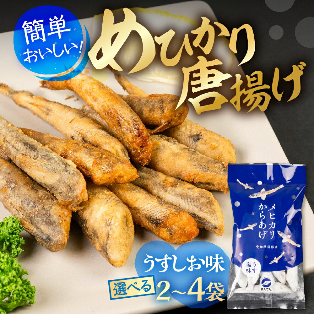 【ふるさと納税】メヒカリ唐揚げ うすしお味【選べる 2袋 / 4袋】めひかり 唐揚げ おつまみ 簡単調理 簡単 お手軽 つまみ 夕飯 おかず フライ 魚 ビール 冷凍 唐揚げ 揚げるだけ 揚げ物 うすしお 愛知県 豊橋市 5000円 5千円 1万円以下 10000円