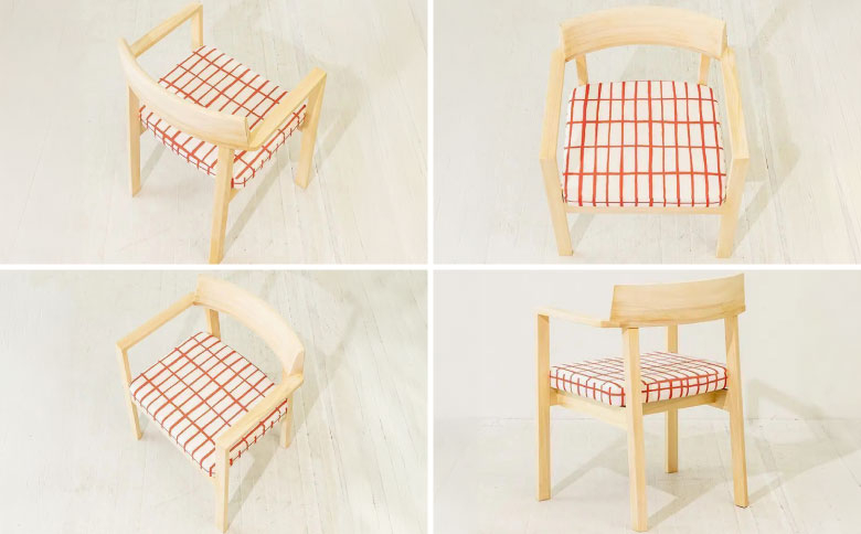 椅子 コダマチェア 家具 インテリア 東濃桧 桧 檜 ヒノキ 針葉樹 無垢材 木製 持ち運び 軽量 イス チェア 東白川村 コダマプロジェクト 【 24種の座面ファブリックから選べる！】【北海道・沖縄