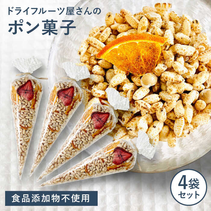 ドライフルーツ屋さんのポン菓子 (ドライフルーツ入り) 4袋セット 糸島市 / 110west.inc / いとしまごころドライフルーツ ポン菓子 [ASC008]