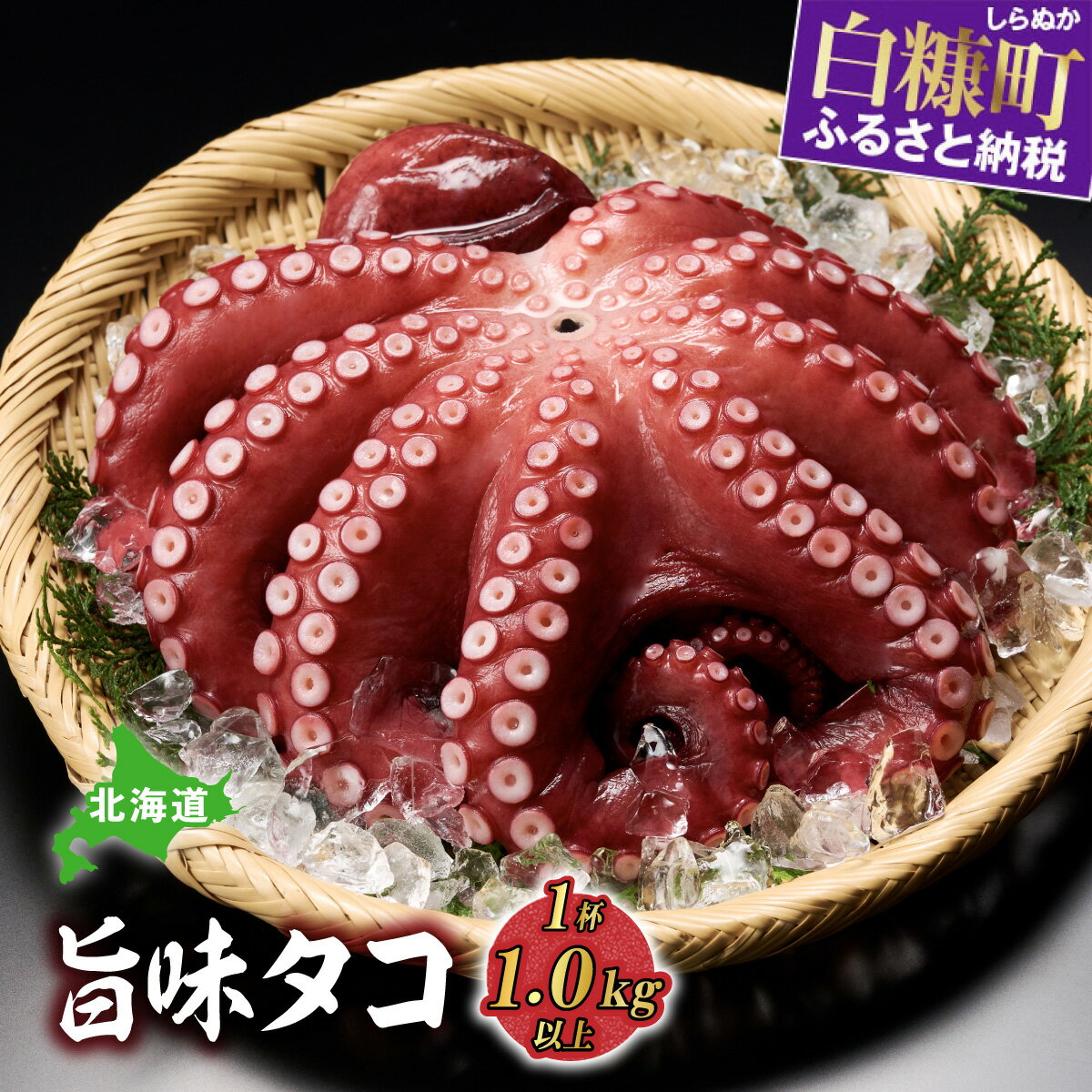 【ふるさと納税】高評価 4.69 ふるさと納税 海鮮 北海道旨味たこ 1.0kg以上×1杯 ゆでダコ 茹でダコ グルメ 食べ物 人気 北海道 白糠町