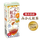 【ふるさと納税】ジューシー みかん 紅茶 1ケース(200ml×24本) 熊本県産茶葉100% 温州みかん 果汁 はちみつ 蜂蜜 飲料 国産 九州 送料無料