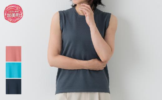 コットン ラウンドノースリーブ　女M：38 ｜ 天然素材 春夏 レディース