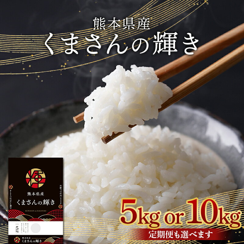 【ふるさと納税】《回数と容量が選べる》熊本県産米 くまさんの輝き 5kg 10kg＜1回or定期便＞ 熊本県産 精米 白米 米 オリジナル品種 くまさんの輝き 定期便 食品 FKK19-982var