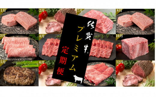【ふるさと納税】佐賀牛毎月プレミアム定期便12回コース 999-J905