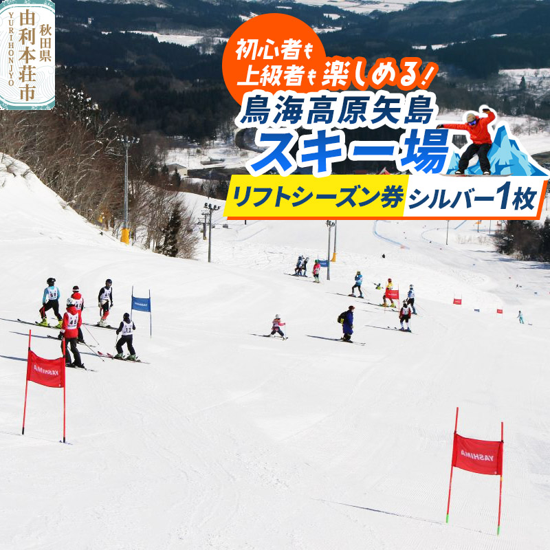鳥海高原矢島スキー場 リフトシーズン券 シルバー(60歳以上) 1枚【営業期間：2025年12月～2026年3月】＜簡易書留＞