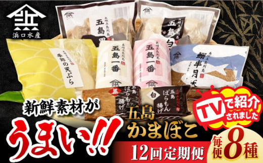 【12回定期便】五島 蒲鉾 詰合せ Aセット 五島市/浜口水産[PAI026]かまぼこ すり身 つみれ ギフト 練り物 天ぷら 詰め合わせ セット おつまみ