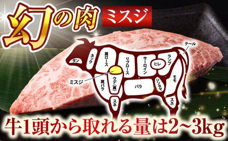 【厳選希少部位】【A4〜A5】長崎和牛ミスジステーキ　約300g（100g×3p）【株式会社 MEAT PLUS】[QBS029]