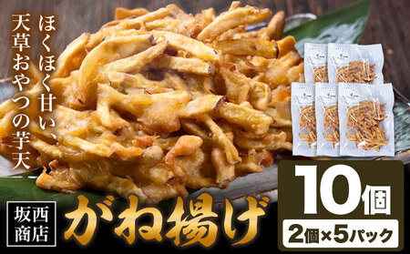 がね揚げ ガネアゲ 芋天 10個 坂西商店 【配送不可地域あり】 《30日以内に出荷予定(土日祝を除く)》 熊本県 苓北町 がね揚げ 芋天 手作り 芋 さつまいも 郷土料理 送料無料