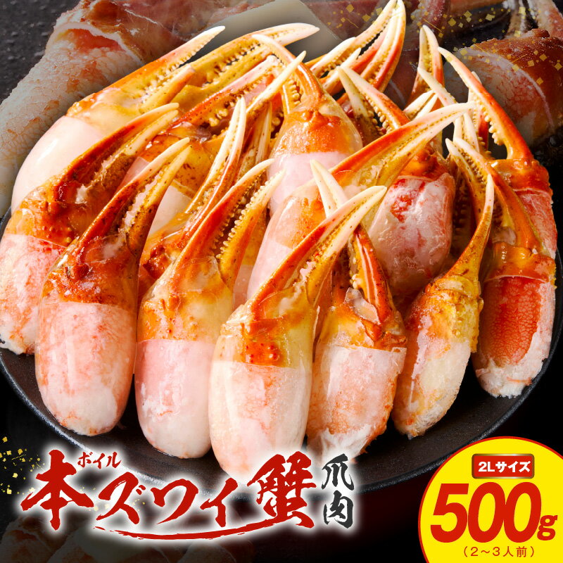 【ふるさと納税】蟹 爪肉 500g ボイル 本ズワイ蟹 カット済み 2〜3人前 かに爪 ジューシー プリプリ ズワイガニ 旨み 甘み 簡単 食べやすい 食品 海鮮 海の幸 お取り寄せ グルメ 冷凍 関西 大阪府 泉佐野市 送料無料