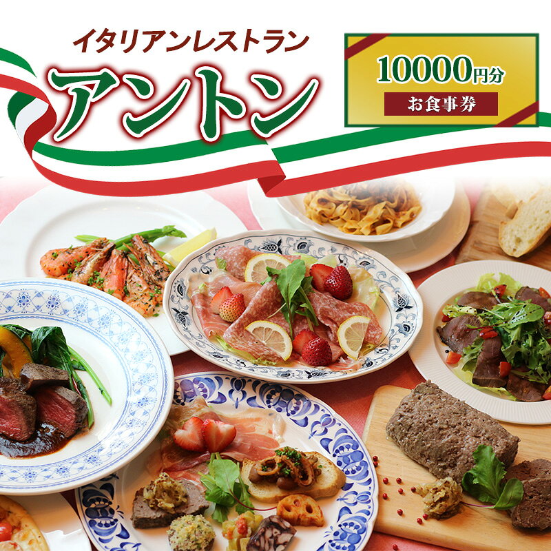 【ふるさと納税】お食事券 食事券 10000円分 1000円×10枚 ランチ ディナー 阪急伊丹駅 鹿肉料理 ロースステーキ トマト煮 カツレツ ピッツァ パスタ 手作りの味 イタリアンレストラン アントン イタリアン 兵庫県伊丹市