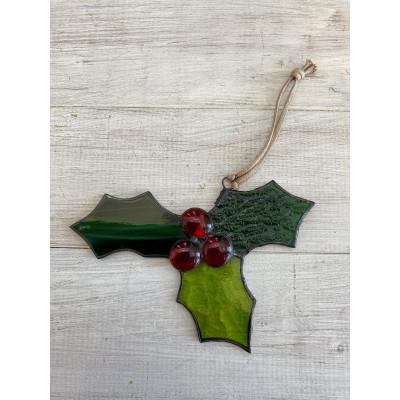 ふるさと納税 静岡市 ステンドグラス　オーナメント　ひいらぎ |  | 01