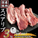 【ふるさと納税】肉 豚肉 国産 スペアリブ 3kg 小分け 1kg×3パック 冷凍 真空 焼肉 バーベキュー キャンプ お楽しみ セット 57-20国産豚肉スペアリブ3kg（1kg×3パック/小分け真空包装）1万円【下妻工場直送】