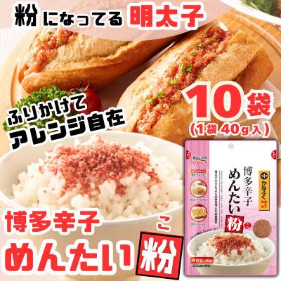 ふるさと納税 飯塚市 博多辛子めんたい粉 かねふく明太子使用の明太ふりかけ(40g入×10袋)常温保存 井口食品(飯塚市)