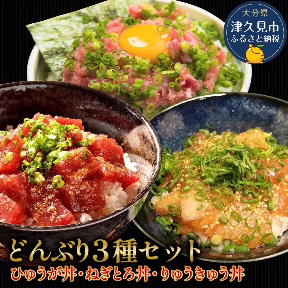 海鮮丼 3種セット ぶり・まぐろ・ねぎとろ | 海鮮丼 津久見市