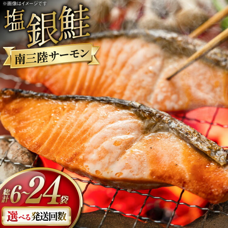 【ふるさと納税】 【選べる発送回数】 定期便 塩銀鮭パック 3切×2袋 [たみこの海パック 宮城県 南三陸町 m304amh560088] 鮭 切り身 サーモン 銀鮭 塩銀鮭 シャケ 切身 さけ サケ 国産 小分け 個包装 冷凍 3回 6回 12回