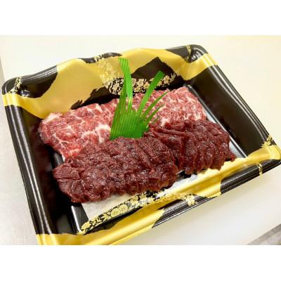 ふるさと納税 山鹿市 熊本特産厳選馬刺しスライス 皿盛りセット　2〜3人前 【株式会社プレシア】《山鹿市》