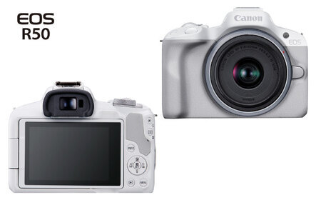 Canon EOS R50 ダブルズームキット ホワイト【長崎キヤノン】ミラーレスカメラ キャノン キヤノン ミラーレス カメラ 一眼 [MA28]