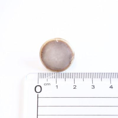 ふるさと納税 瑞浪市 【美濃焼】薄茶むらタイルイヤリング(直径20mm) |  | 03