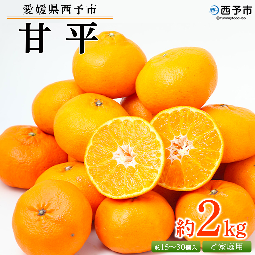 訳あり＜愛媛県西予市産 甘平 ご家庭用 約2kg＞ 果物 フルーツ 柑橘類 みかん 蜜柑 ミカン オレンジ かんぺい カンペイ 期間限定 季節限定 甘い 食べて応援 特産品 宇都宮物産 愛媛県 西予市【常温】『2025年1月下旬～3月中旬迄に順次出荷予定』