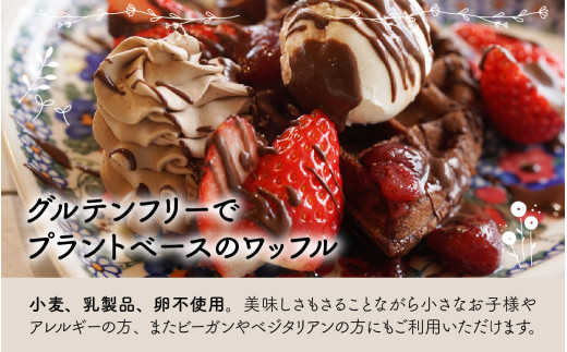 Cafe Seasonsのプラントベース＆グルテンフリーブラウニーワッフルセット 合計3枚（メイプルシロップ付）【配送不可地域：北海道・沖縄・離島】 小浜市 / Cafe Seasons [BFCC0