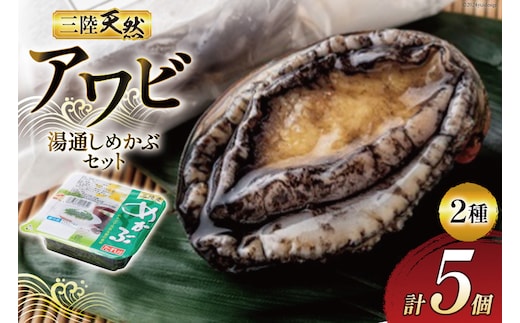 
										
										海鮮 魚介 三陸 天然 アワビ 100g × 2個＆ 湯通し めかぶ 90g × 3個 計 約450g [マルヤ五洋水産 宮城県 南三陸町 30al0004] あわび 鮑 蝦夷あわび 貝 魚介類 冷凍 刺身 刺し身 活き ステーキ メカブ 個包装
									