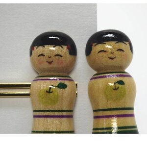 「こけス」ネクタイピン＆帯留め(緑りんご)【1238405】